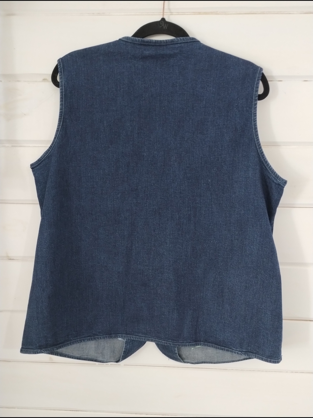 Vintage Nautical Denim Vest Sailboat Embroidered Coastal XL - Picture 6 of 8